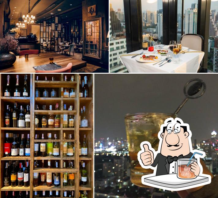 The image of Medinii Restaurant Sukhumvit (35th floor)’s drink and dining table