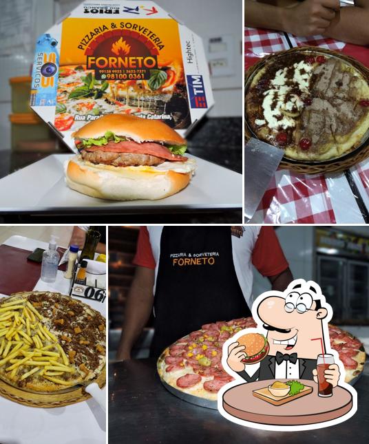 Hambúrguer em Pizzaria & Sorveteria Forneto