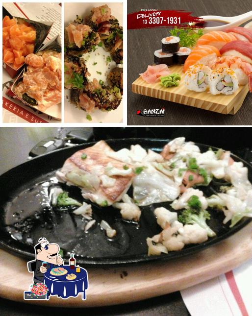 Sashimi em Banzai Temakeria e Sushi