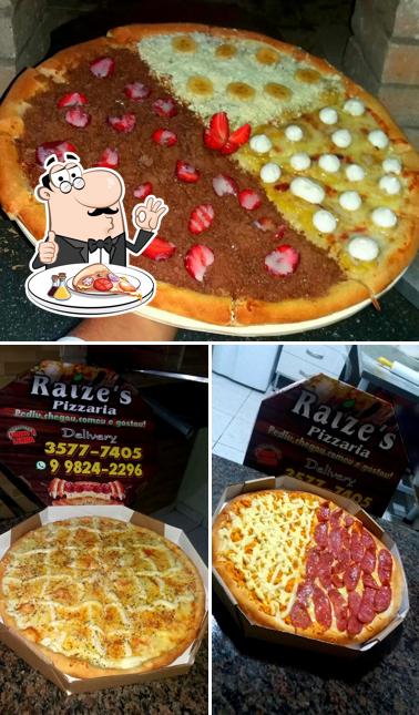 No Raízes Pizzaria Delivery Disk Pizza, você pode provar pizza