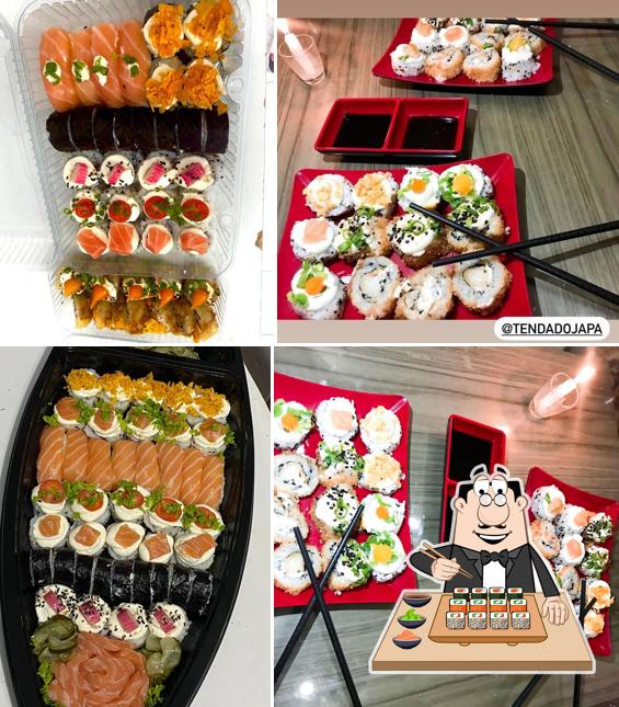 Experimente diferentes opções de sushi