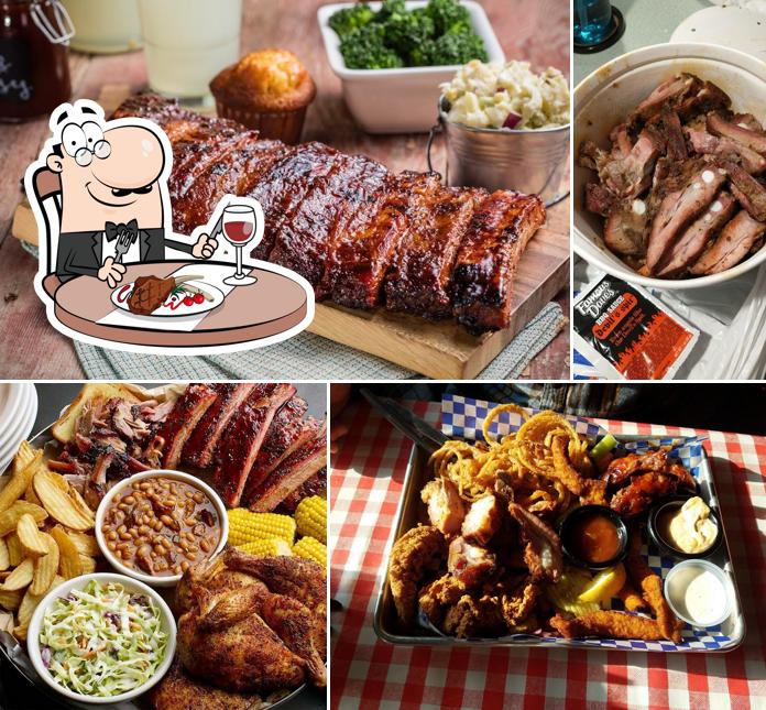 Order meat meals at Famous Dave's Bar-B-Que