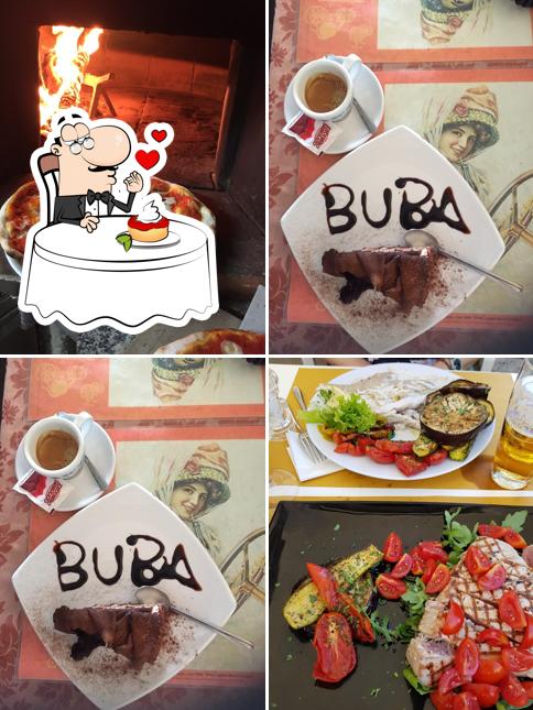 Buba serve un'ampia varietà di dessert