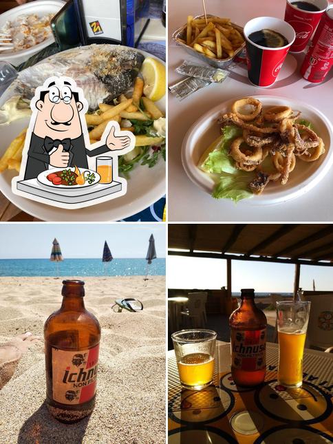 Tra le varie cose da Su BarOne risto beach bar si possono trovare la cibo e bevanda