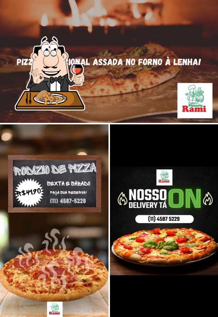 No Pizzaria Rami, você pode pedir pizza