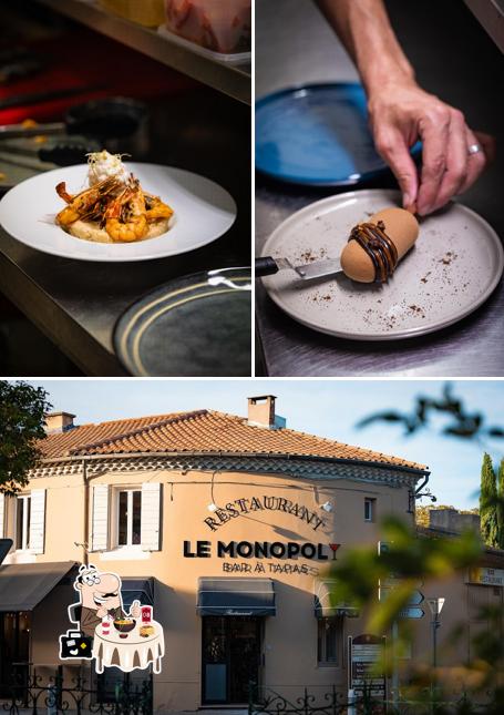 The image of food and exterior at Le Monopol