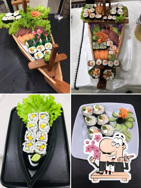 Experimente diferentes opções de sushi