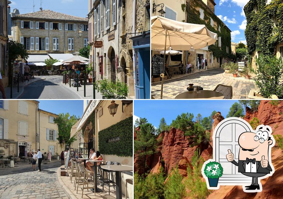 Jetez un coup d’œil à quoi ressemble Café de la Fontaine Lourmarin à l'extérieur