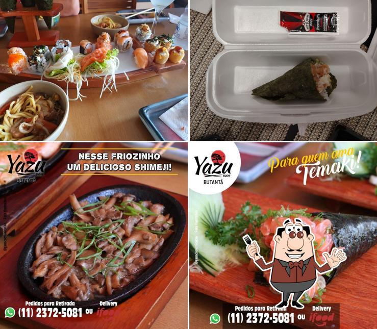 Platos en Yazu Sushi Butantã