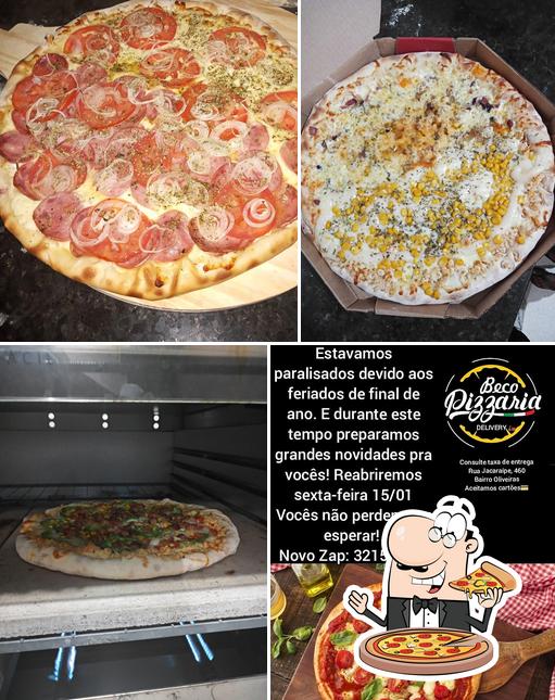 Escolha diferentes estilos de pizza