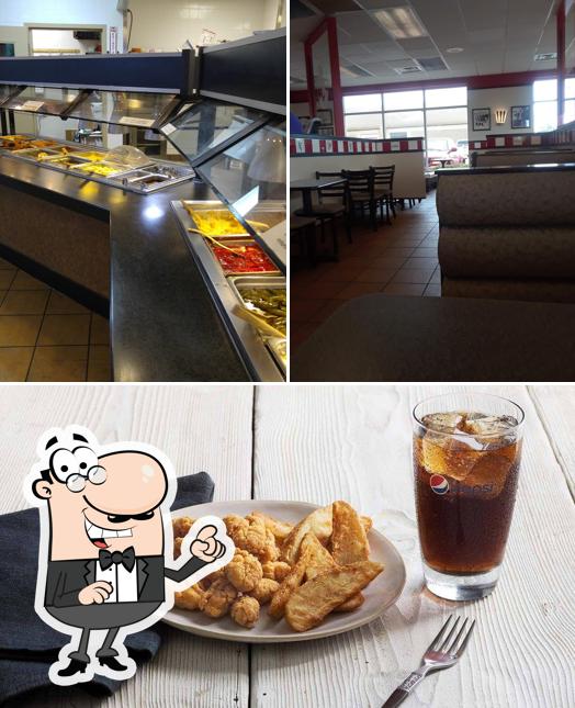 This is the image displaying interior and food at KFC