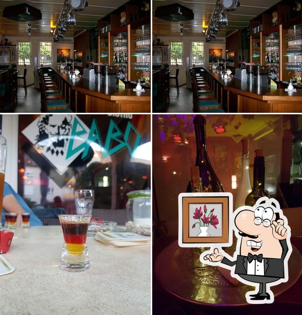 The restaurant's interior and drink