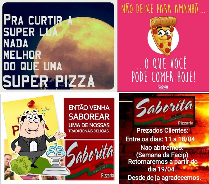 O exterior do Saborita Pizzaria