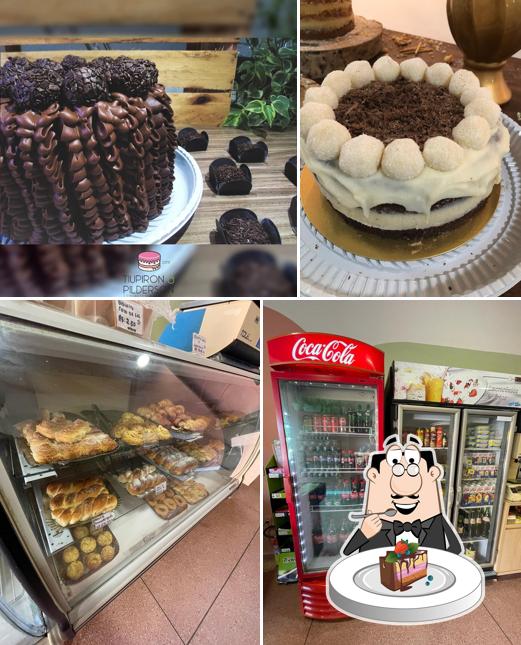 Bolo de chocolate em DunDun Padaria