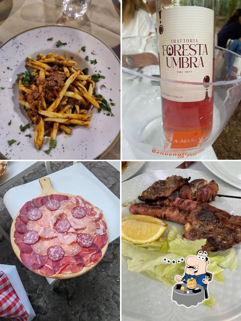 Platti al Trattoria Foresta Umbra