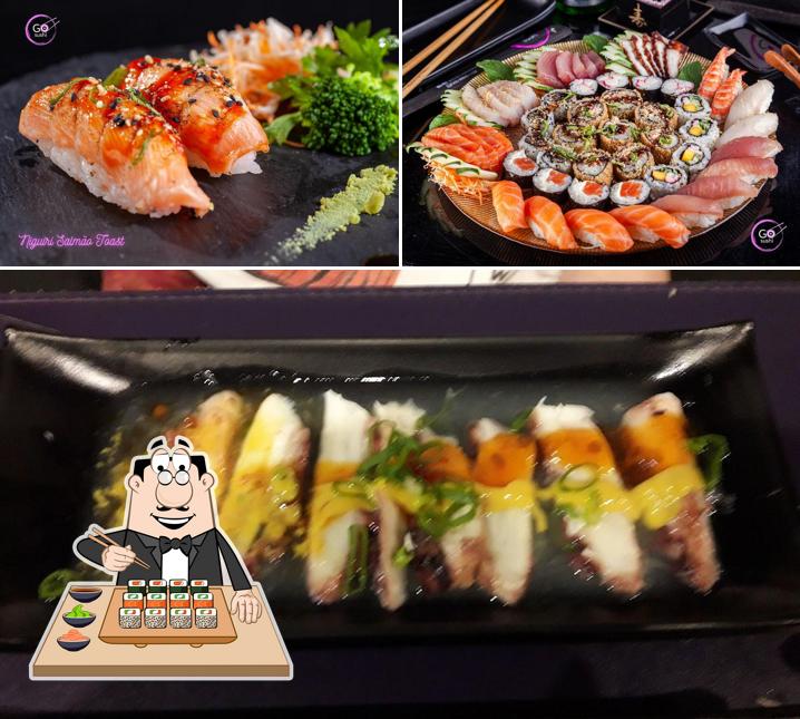 Peça diferentes opções de sushi