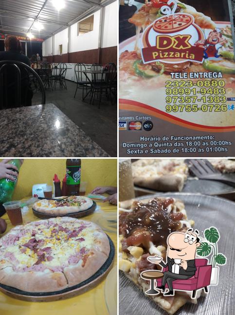 O interior do DX Pizzaria
