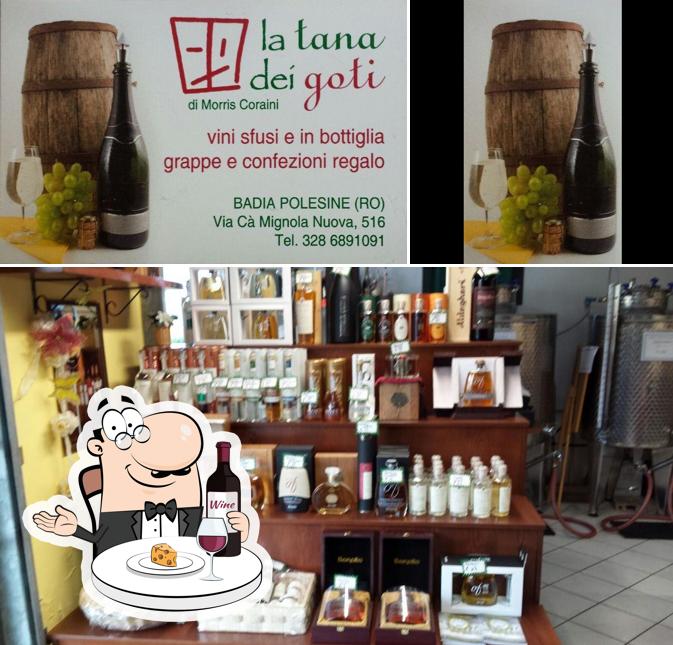 È gradevole bersi un bicchiere di vino a Enoteca La Tana dei Goti di Morris Coraini