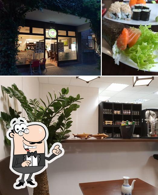 Parmi les différentes choses de la intérieur et la sushi, une personne peut trouver sur Oishi Sushi Club Bergisch-Gladbach