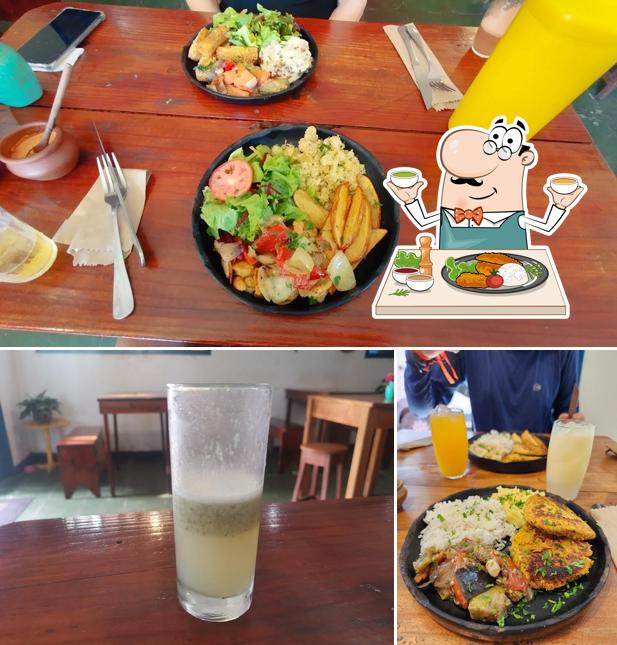 Confira a ilustração apresentando comida e cerveja no Baobá Bistrô