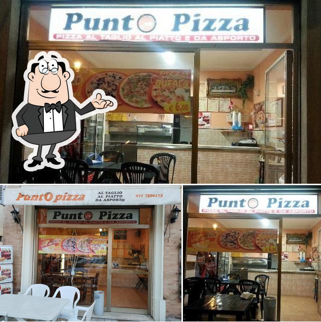 Questa è la foto che raffigura la interni e cibo di Punto Pizza Loreto Di Mislimi Basri