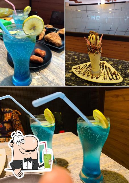 Enjoy a beverage at FM Cafe