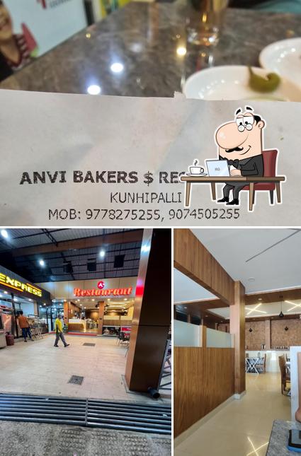 The interior of Anvi Bakes and Restaurant