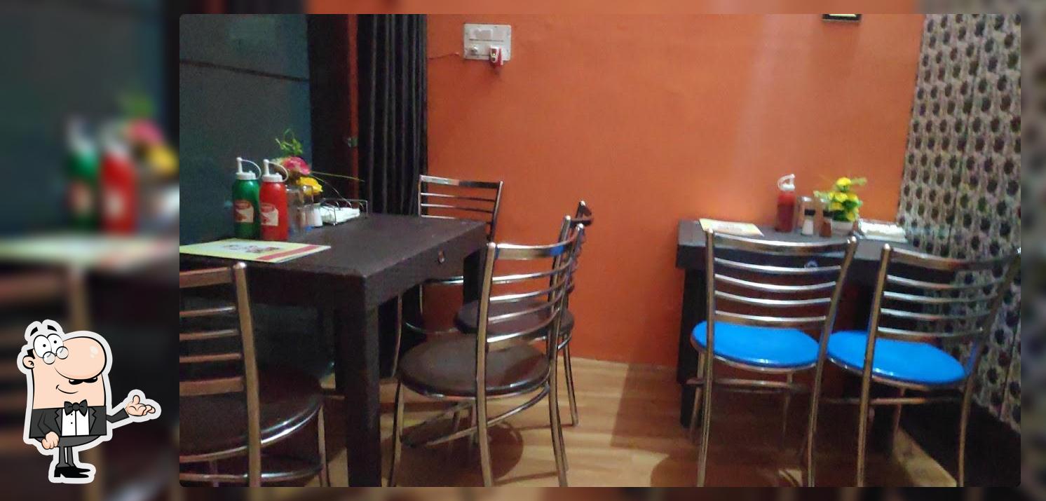 Take a seat at one of the tables at Food Hub