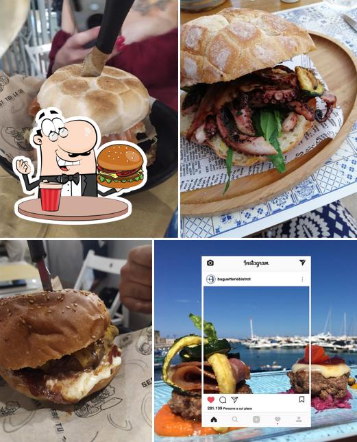 Ordina un hamburger a La Baguetterie - Bistrot Du Port