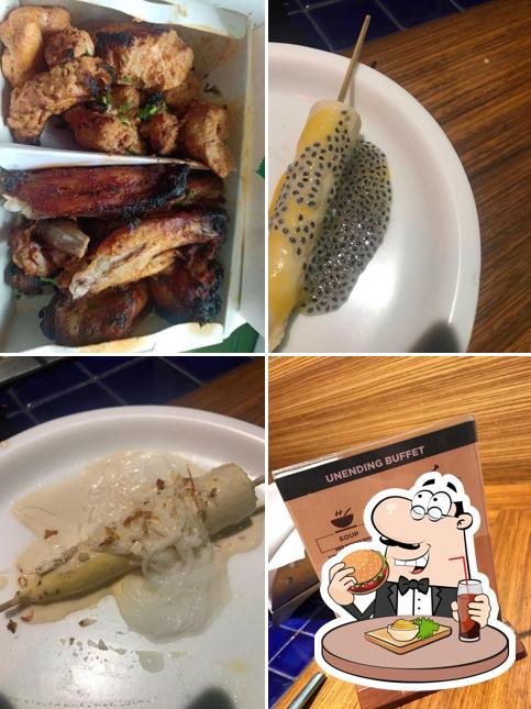 Try out a burger at Barbeque Nation