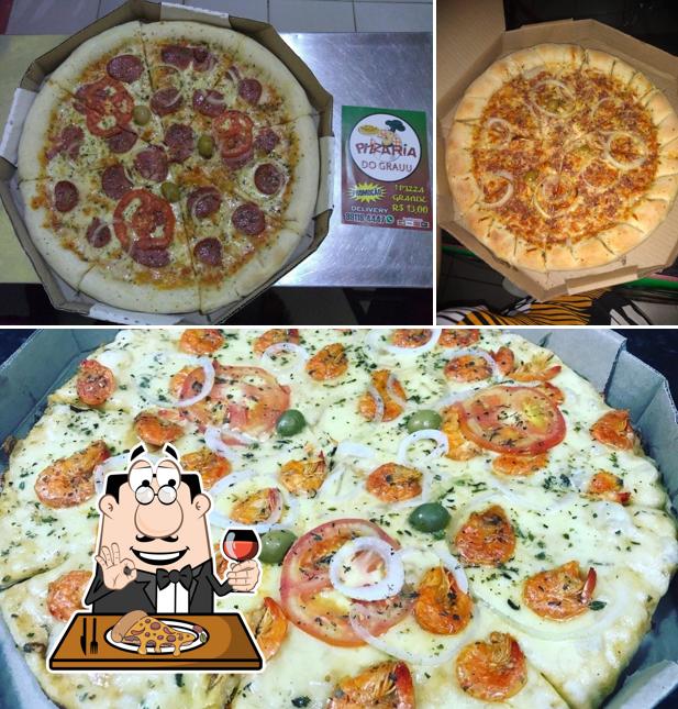 Experimente pizza no Pizzaria Do Grauu