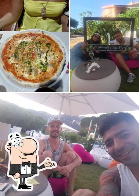 The photo of interior and pizza at Cocktail garden