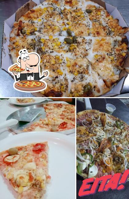 Escolha pizza no Lanchonete Shalom