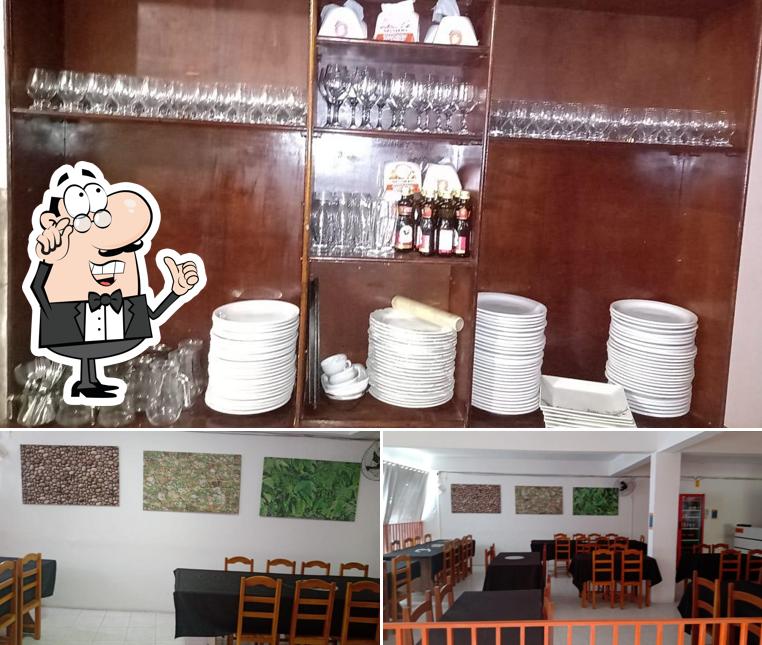 O interior do Pizzaria Bela fatia