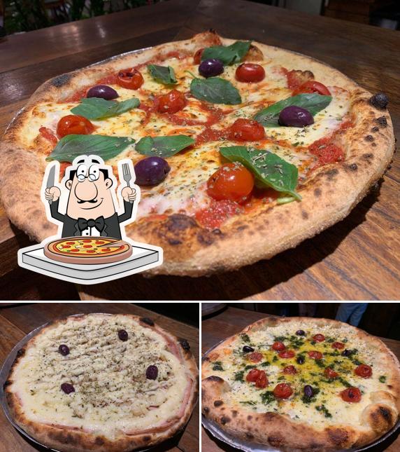 No Pizzaria Zia Rosa, você pode provar pizza