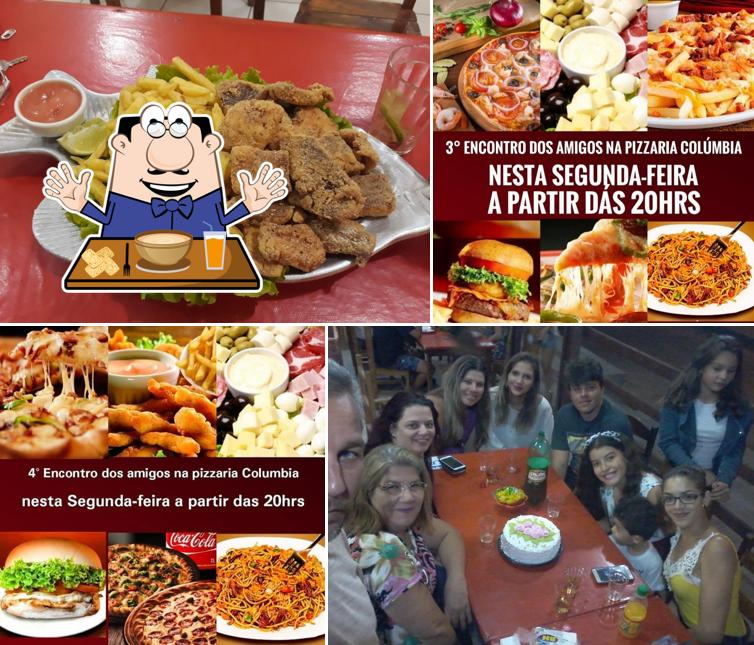 Comida em Pizzaria Columbia