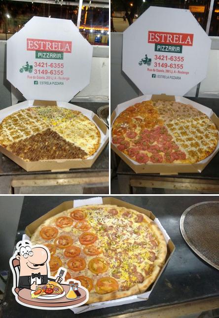 Experimente pizza no Estrela Pizzaria