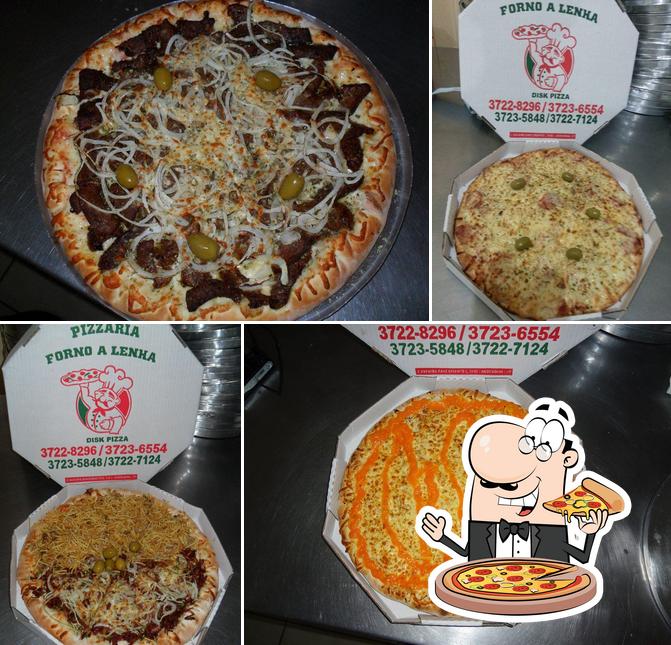 Escolha diferentes variedades de pizza