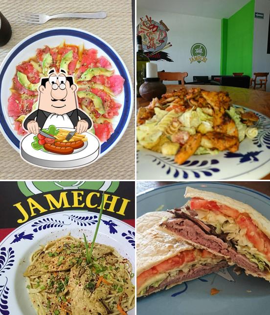 Platos en JAMECHI RESTAURANTE cocina de sspecialidades Italiana, Mexicana, Japonesa, China