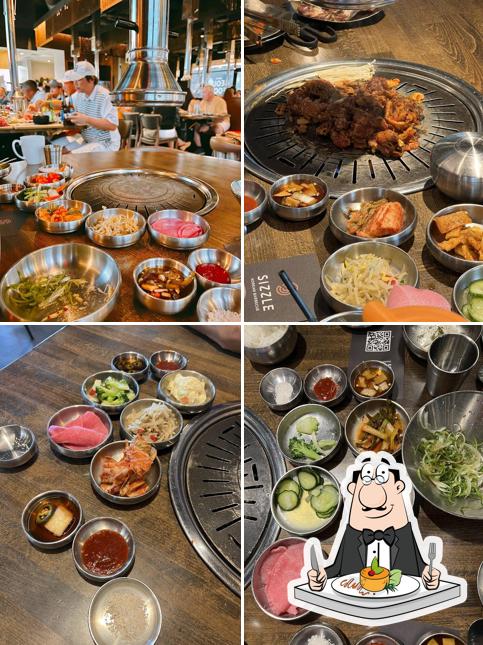 Platos en Sizzle Korean Barbecue