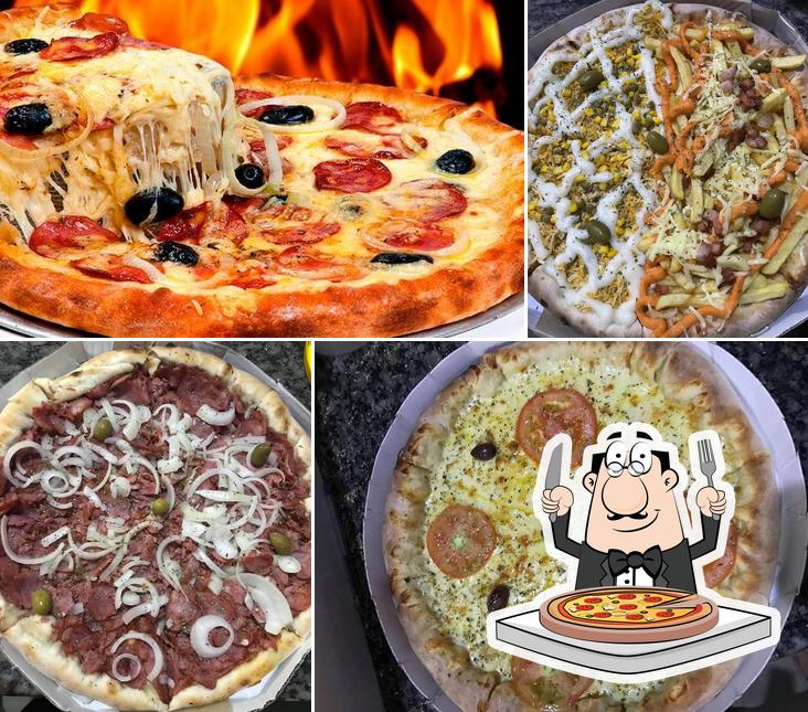 Escolha diferentes estilos de pizza