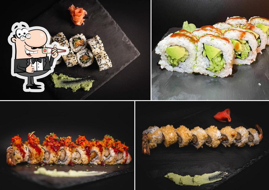 Sushi rolls are offered by Koi Sushi