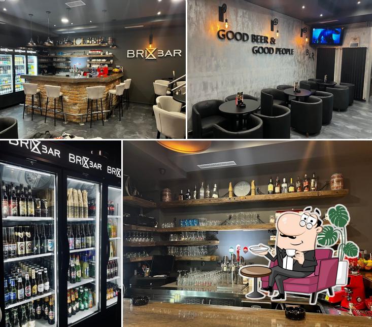 Gli interni di Brix bar