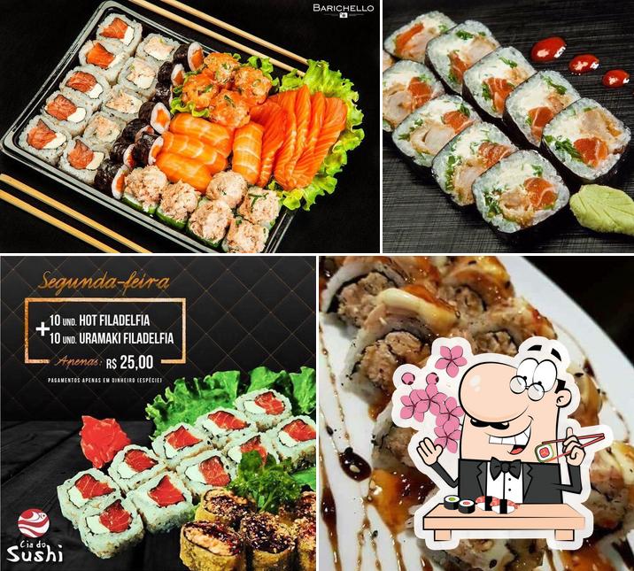 Peça diferentes opções de sushi