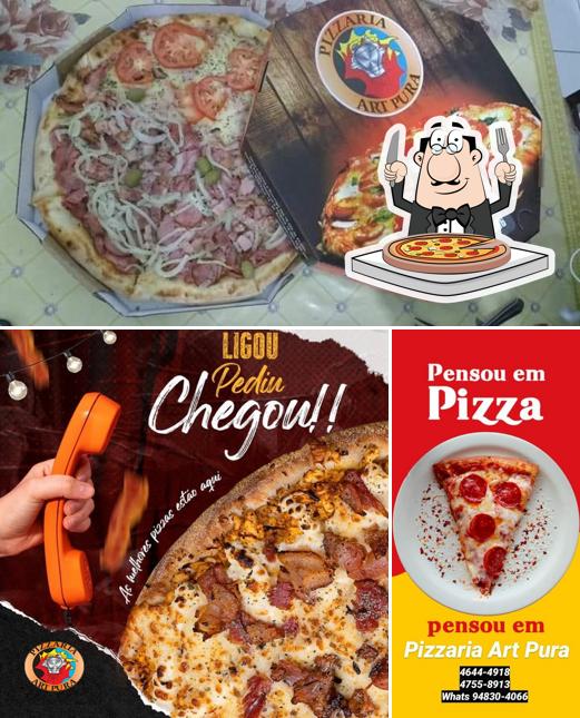 Experimente pizza no Pizzaria Art Pura