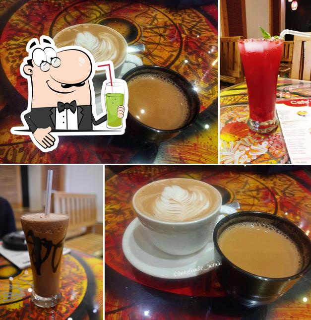 Come and try various drinks offered by Cafe Library (Eggless Bakery and a Coffee Shop )