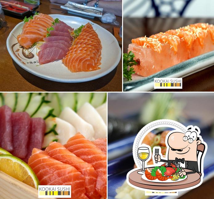 Consiga diferentes refeições de frutos do mar oferecidos no Kookai Sushi