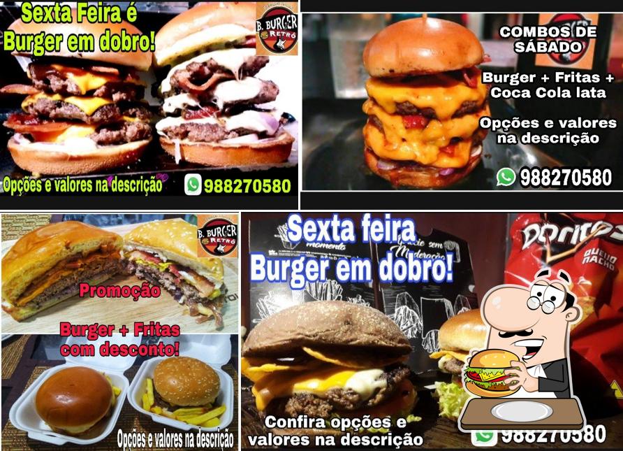 Hambúrguer em B. Burger Retrô