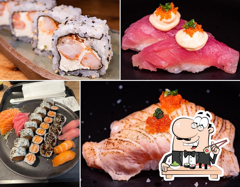 Peça diferentes opções de sushi