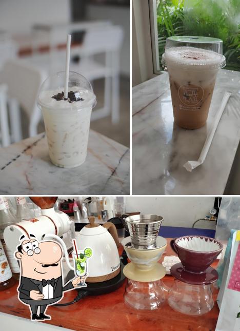 Enjoy a beverage at MiND-K coffee and bake